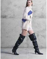 ASOS - Kayla Slouch Chisel Toe Over The Knee Boots - Lyst