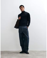 Mango - Strickpullover mit hohem kragen aus 100 % wolle - Lyst