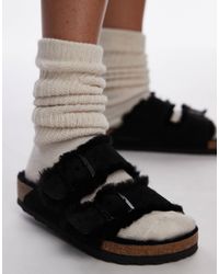 Birkenstock - Arizona - sandales unisexes en daim et imitation peau - Lyst