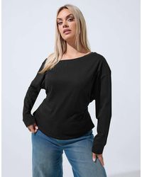 Yours Clothing - Off Shoulder Long Sleeve Top - Lyst