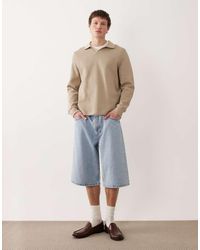 Calvin Klein - Long Relaxed Fit Denim Shorts - Lyst
