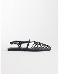 Calvin Klein - Jeans Strappy Leather Ballerina Flats - Lyst