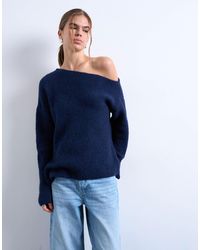 TOPSHOP - Knitted Asymmetric One-shoulder Top - Lyst