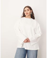 ARRANGE - Curve Cotton Oversized Long Sleeve T-shirt - Lyst