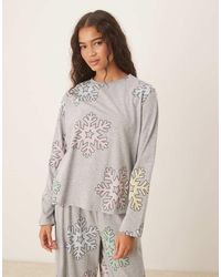ASOS - Long Sleeve Top & Pants Pajama Set - Lyst