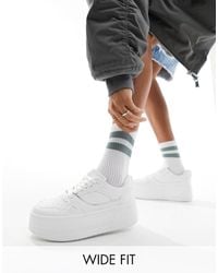 London Rebel - Chunky Paneled Flatform Sneakers - Lyst