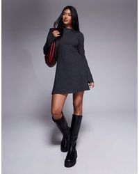 ASOS - Supersoft Long Sleeve Mini Swing Dress - Lyst