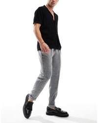 ASOS - Smart Tapered Fit Textured Chino Trousers - Lyst