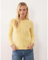 Polo Ralph Lauren - Icon Logo Cotton Cable Knit Jumper - Lyst