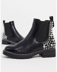 truffle collection flat chelsea boots