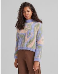 Rabatt 67 % Violett M DAMEN Pullovers & Sweatshirts Pullover Casual Bershka Pullover 
