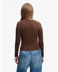 Superdry - – athletic – basic-strickjacke aus pointelle - Lyst