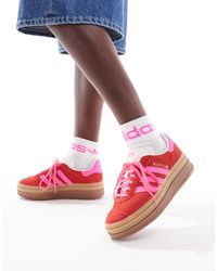 adidas Originals - Gazelle bold - baskets à semelle plateforme - rouge et rose - Lyst