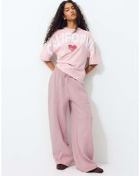 Stradivarius - Cotton Plush Barrel joggers - Lyst