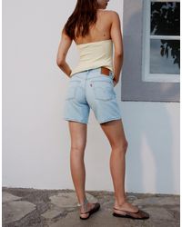 Levi's - 501 - short en jean longueur mi-cuisse à taille basse - clair délavé - Lyst