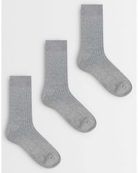 ARKET - 3 Pack Premium Ribbed Ankle Socks - Lyst