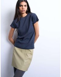 TOPSHOP - Faux Leather Co-ord Mini Skirt - Lyst