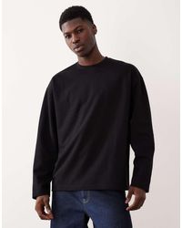 ASOS - Oversized T-Shirt Van Zware Breathemax Katoenmix Met Lange Mouwen - Lyst