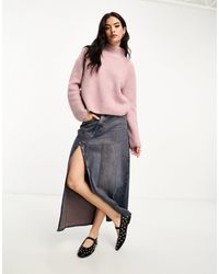 & Other Stories - Wool And Alpaca Blend High Neck Cropped Jumper - Lyst