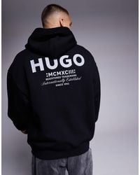 HUGO - – nazardo – locker geschnittener kapuzenpullover - Lyst