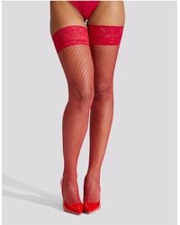 Ann Summers - Lace Top Fishnet Hold Up - Lyst