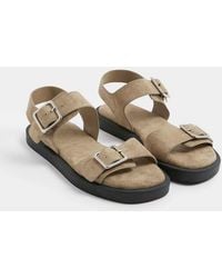 Yours Clothing - Buckle Chunky Sandals - Lyst