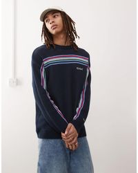 Kickers - Pull overzise rétro à rayures multicolores - foncé - Lyst