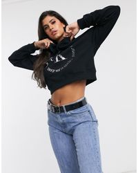 Calvin Klein Худи Черного Цвета С Логотипом -черный