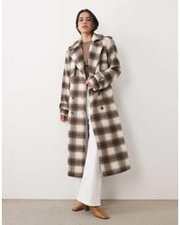 4th & Reckless - Exclusive Wool Look Longline Belted Trench Coat - Lyst
