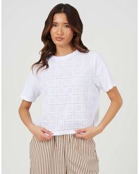 Brave Soul - Cotton Crew Neck T-Shirt With Embroidered Detail - Lyst