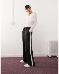 Noisy May - Wide Leg jogger With Side Stripe - Lyst