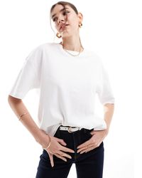 Mango - T-shirt oversize premium bianca - Lyst