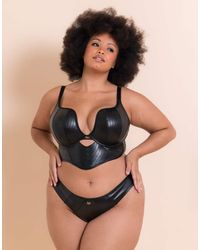 Curvy Kate - Scantilly Hell For Pleather Superplunge Longline Bra Fuller Bust - Lyst