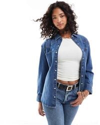 Levi's - Camisa Vaquera Oscuro De Estilo Wéstern Teodora De - Marino - Lyst