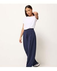 PixieGirl - Petite Stripe Barrel Leg Trousers - Lyst