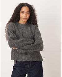 JJXX - Pull oversize coupe carrée en maille - foncé - Lyst