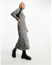 Object - High Neck Knitted Jumper Maxi Dress - Lyst