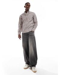 GANT - Camisa Azul A Rayas De Manga Larga Con Logo Archive De - Lyst