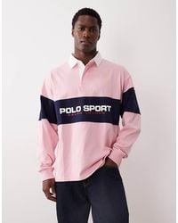 Polo Ralph Lauren - Sport Chest Panel Flag Logo Oversized Fit Rugby Polo - Lyst