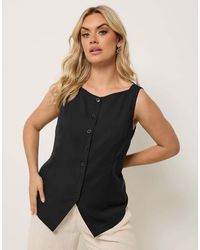 Yours Clothing - Button Waistcoat - Lyst