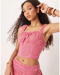 Cotton On - Cotton on - cara - top corset - vichy - Lyst