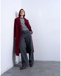 TOPSHOP - Clean Double Breasted Longline Coat - Lyst
