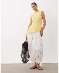 ASOS - Knitted Cinched Pleated Asymmetric Top Co-ord - Lyst