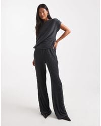 Vero Moda - Jersey Wide Leg Pants - Lyst
