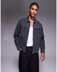 ASOS - Boxy Relaxed Shirt With Chest Embroidery - Lyst