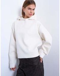 TOPSHOP - Premium Scuba-style Fabric Oversized Jean Grazer Hoodie - Lyst