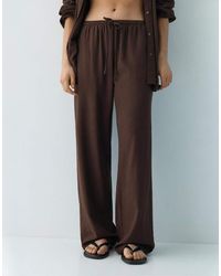 Pull&Bear - Broek Van Linnenmix - Lyst