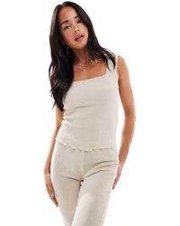 Vero Moda - Jersey Textured Square Neck Top Co-ord - Lyst