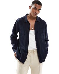 SELECTED - – hemdjacke aus leinen-mix - Lyst
