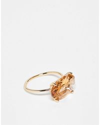 ASOS - – er ring mit bernsteinfarbenem, eingefasstem stein - Lyst